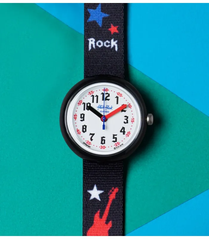 Flik Flak часы power TIME LET'S ROCK Ретро музыка FPNP051
