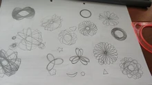 Regla de Spirograph Kawaii para niños, puzle circular, reglas con plantilla, regalo de dibujo, papelería creativa, 20 CM, 1 ud.