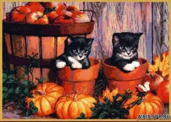 

G-1115 set for embroidery 'Tapestry Classic' 'kittens, 31x22 cm