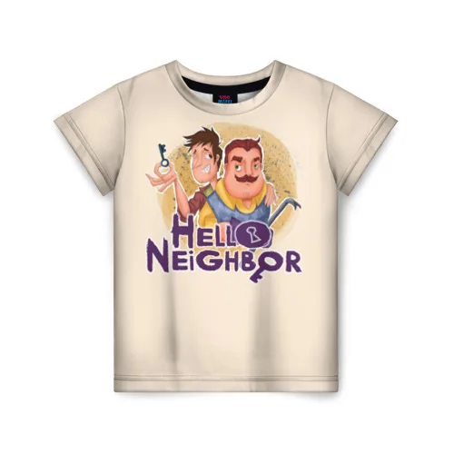 Детская футболка 3D Hello Neighbor | Мать и ребенок