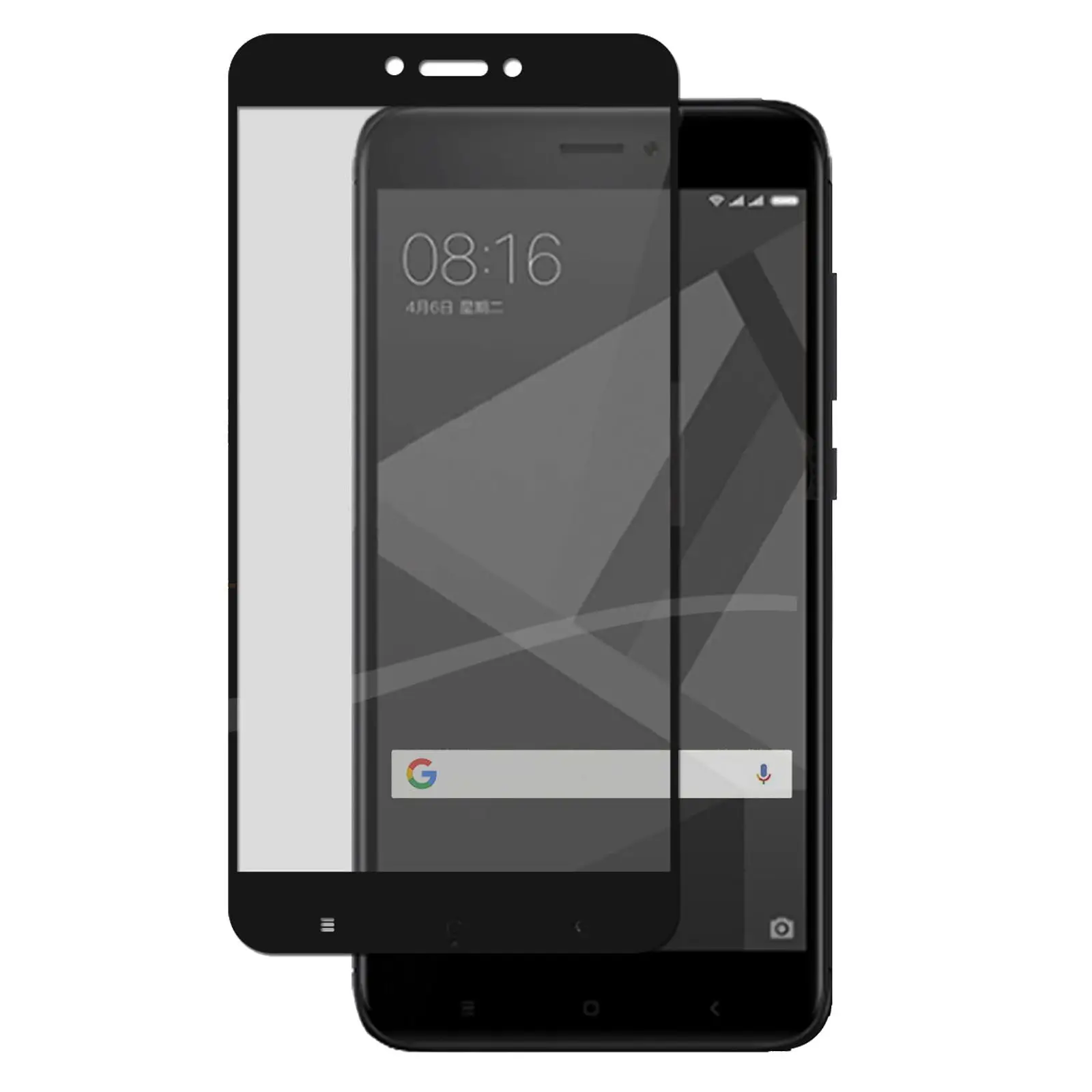 Прозрачное закаленное защитное покрытие Закаленное стекло протектор Full 4D для Xiaomi Redmi 4/4X черный - Цвет: Прозрачное закаленное защитное покрытие
