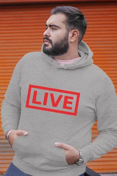 

Angemiel Wear Live Gray Men 'S Hooded Sweatshirt