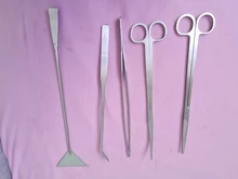 Tweezers-Set Scissors Landscaping-Tool-Kits Aquarium Aquatic-Plants Stainless-Steel 5pcs