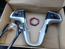 PUFEITE-Botón de volante para Hyundai VERNA SOLARIS, botón de control de música y volumen de audio