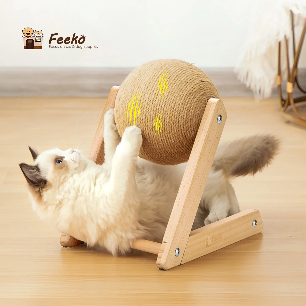 Feeko Cat Scratcher Ball Toy For Cats Scrapers Offer Scraper Sisal Rope