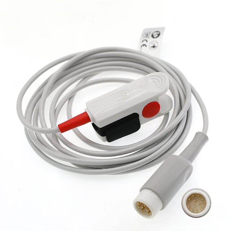 

Compatible for Comen C80 12Pin Adult Finger Clip Spo2 Sensor 3m