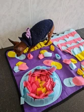 Alfombrilla de entrenamiento para perros y mascotas, manta de olfting, almohadillas de lana desmontables, esterilla para perros, alivia el estrés, juguete de rompecabezas