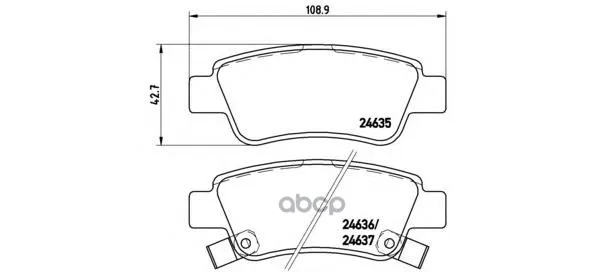 Колодки Тормозные Honda Cr-V Iii 07- Задние Brembo P28046 Brembo арт. P28046