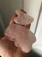 Gua sha-Tabla de piedra de Jade Natural, masajeador de cuarzo rosa, placa Guasha, rascador facial, herramientas para cara, cuello y espalda