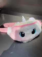 Riñonera con diseño de unicornio para mujer, Cangurera de felpa con diseño de dibujos animados, para teléfono bolso de viaje, monedero, 2021