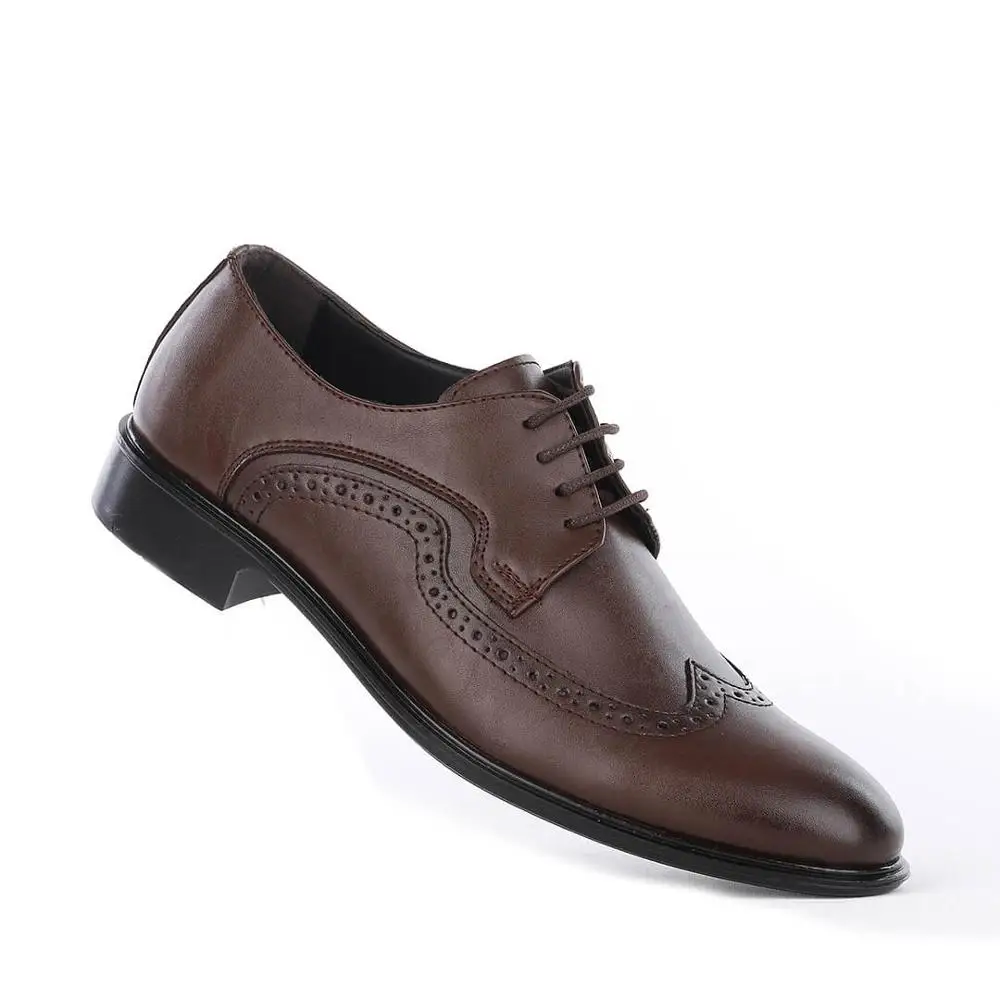 

Trend designer formal brown mens dress shoes leather elegant classic brogue shoes flats oxfords social wedding office business