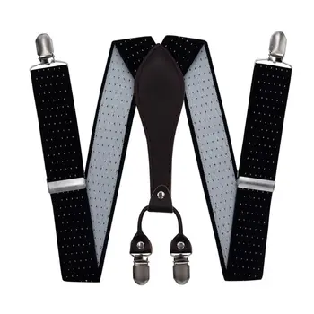 

Suspenders for trousers wide (3.5 cm, 4 clips, black) 55318