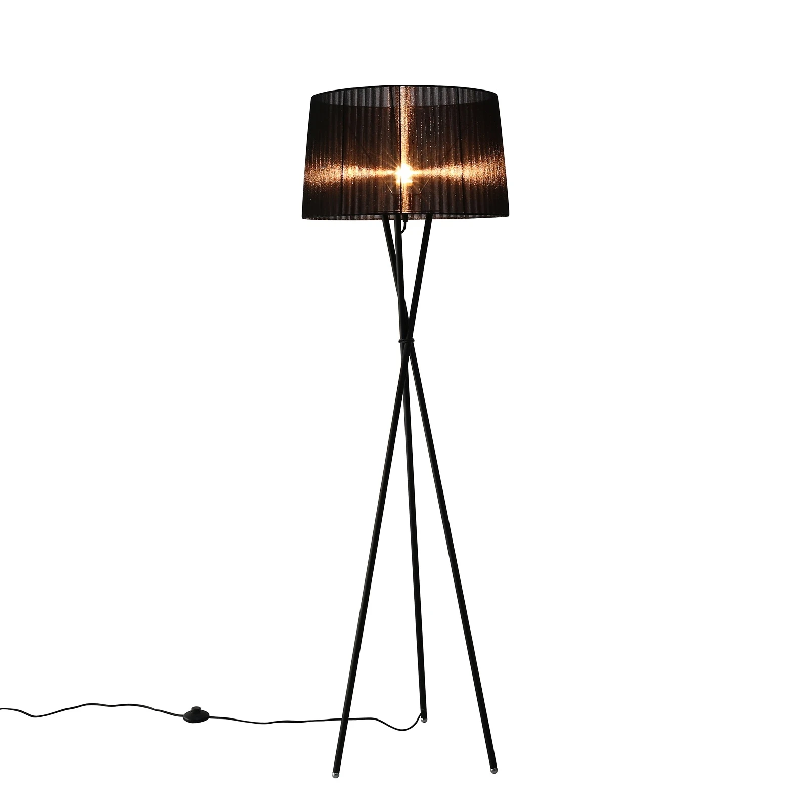 Floor Lamp tripod with foot switch black E27 Omnilux fascia oml-62915-03 | Освещение