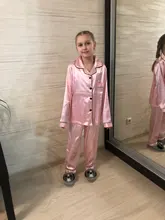 Pijamas de manga larga para niñas, otoño e invierno, conjunto de seda, chándal, 2019