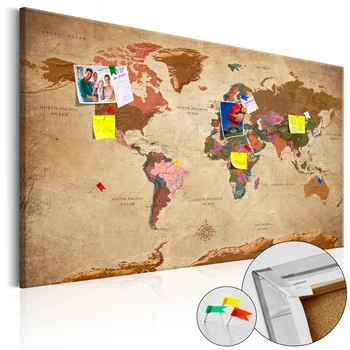 

Pictures of Cork-World Map: Brown Elegance [Cork Map] - 90x60 cm