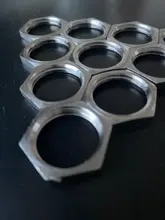 1-1/2-Pipe-Fitting Female Thread BSP 304-Stainless-Steel 3/8-1-Hex-Lock-Nut 4-3-