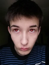 2 unids/par-lentillas de colores para disfraz de Halloween, lentes de contacto para ojos de Anime, colores para Cosplay, Rojo