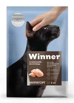

Winner полнорационный dry cat food with мочекаменной disease, chicken, 10 kg.