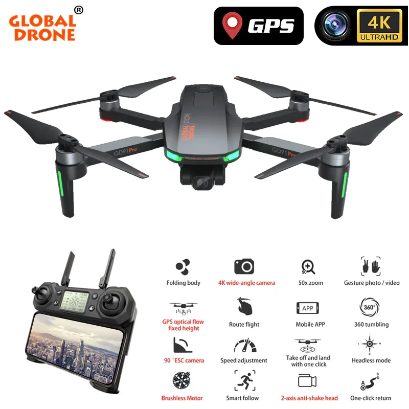 Ocday пульт дистанционного управления оригинальный GD91 PRO 4K GPS HD Камера 2 оси