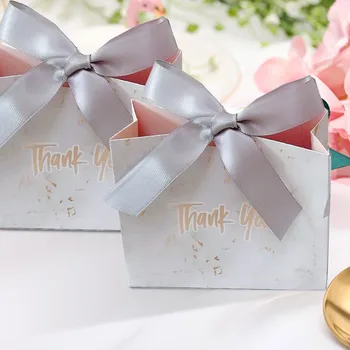 

Wedding Favours candy Boxes New Creative Grey Marble Gift Bag Box for Party Baby Shower Paper Chocolate Boxes Package