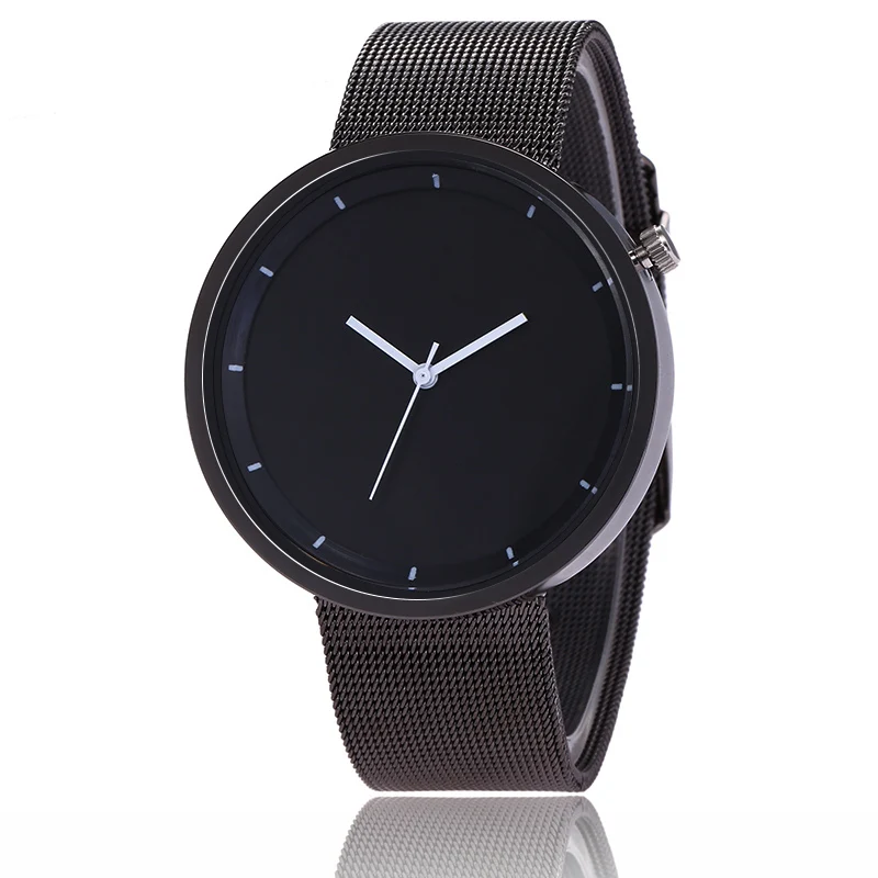Черный WJ-7809 reloj mujer минималистичный стиль Модные Спортивные кварцевые мужские и женские часы пара часов простые relogio masculino горячая распродажа - Цвет: Черный
