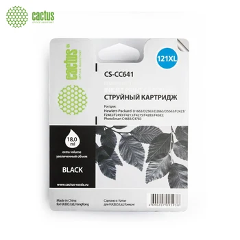

Cartridge inkjet cactus cs-cc641 number 121xl чер(18 ml) for HP DJ d1663/d2563/d2663/d5563/f2423/f2483