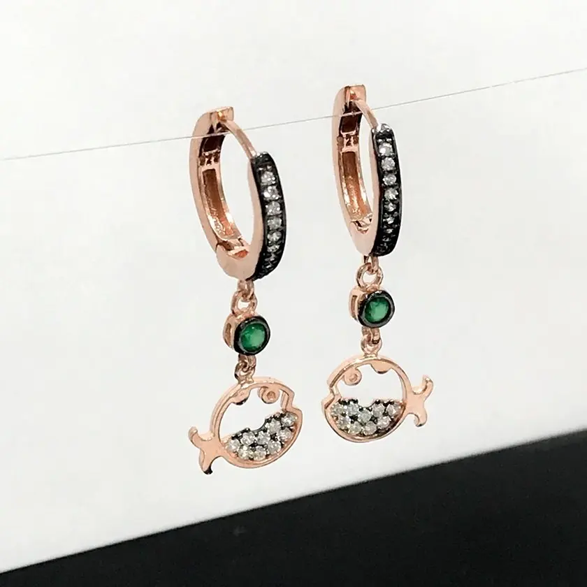 

Trend New Fish Silver Ring Earrings