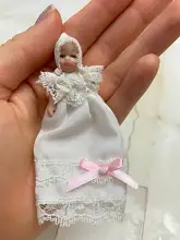 Casa de muñecas en miniatura para niños pequeños, figuritas de porcelana, escala 1/12