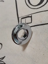 Tapa redonda para agujero de rebosadero, cubierta de desbordamiento para fregadero de cerámica, plástico/Cobre, cromado, 1 Uds.