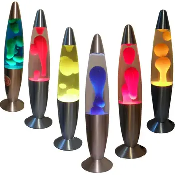 

Extra large LAVA lamp 40cm height Magma effect RELAX continuous movement blue Red Yellow relaxing metal base light