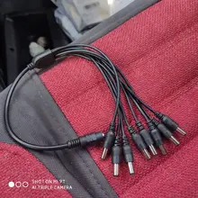 Divisor de energía DC cable para la seguridad de cctv conector de adaptador macho DC hembra a 2/3/4/5/8 adaptador de Cable divisor de conector