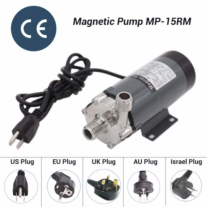 304 stainless head Magnetic Pump MP-15RM Homebrew Food Grade High Temperature Resisting 140C beer Magnetic Drive Pump Home Brew