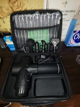 Pistola de masaje eléctrica LCD para adelgazar músculos, relajación para cuello, parte trasera del pie, pierna, hombros, pistola de masaje de percusión