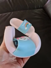 Suihyung-Zapatillas de unicornio arcoíris para niños y niñas, zapatos de playa para niños, pantuflas suaves para interiores