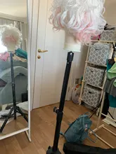Alileader-soporte para pelucas, trípode para peluca con cabeza de bloque de lienzo, ajustable, kit para hacer peluca, TPins, regalo, 125Cm/60Cm