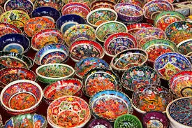 555-Anatolian Turkish Ottoman Japanese Decorative Ceramic Bowls Set of 3 Turkish Small Finger Serving Bowls Turkish Iznik Raised Handmade Porcelain Bowl Rice Bowls Made in Turkey Christmas Gift