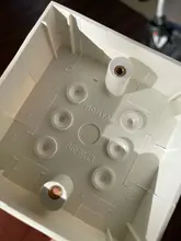 Caja de montaje para termostato doméstico, plástico blanco, grueso, 86mm