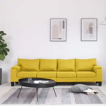 

4 seat yellow sofa fabric sofa