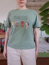 Female Tops Tees Printed t-Shirt Soft Women Harajuku Gothic Korean Casual Summer Hirsionsan