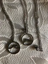 Jisensp-Collar con colgante de ondas bohemias para mujer, joyería de acero inoxidable, amuletos de surfista para playa, bisutería femenina