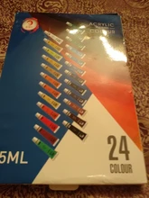 Pintura acrílica profesional de 12/24 colores 15ml tubos pintura de dibujo pigmento cuadro de pared pintado a mano para artista DIY