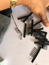 Alileader 12 unids/lote Peluca de pelo peluca tapa peines para extensiones y Clips con encaje para peluca Cap