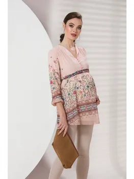 

Maternity Clothing Row Button Siphon Bluz