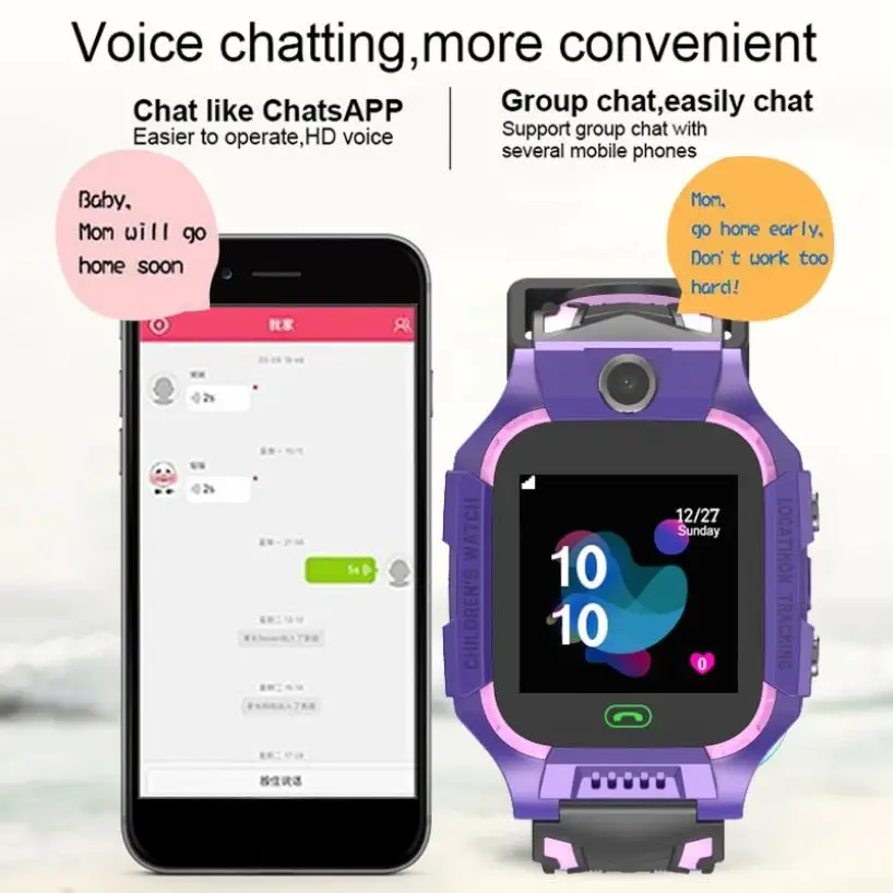 Inteligente para Crianças Presente para Ios Crianças Relógio Chamada Telefone Câmera Smartver Uso Cartão Sim Foto Meninos Meninas Android Sos 6 Crianças relógio inteligente para crianças chamada sos