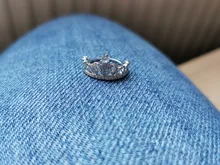 UMODE corona anillo para las mujeres Zircon de oro rosa de moda de lujo de compromiso de boda, anillos de promesa de accesorios de joyería UR0217