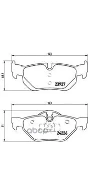 Колодки Тормозные Задние Brembo P06038 Brembo арт. P06038