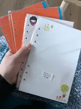 Hojas sueltas Kawaii A5 A6, recambio de papel, carpeta espiral, índice de páginas internas, planificador diario semanal mensual, Agenda, 2021, 45 hojas