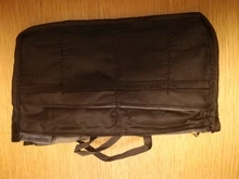 Organizador de viaje de nailon para mujer, bolso grande líneas, maquillaje, cosmético