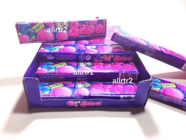 Gran goma de mascar chicle de fresa plátano melón Tutti Frutti 100 encías + 8 invierno tejer mitones
