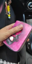 Tarjetero de piel sintética para mujer, Cartera de 9 Bits/10 Bits + 2 posiciones grandes con cremallera, Tarjetero con personajes bonitos
